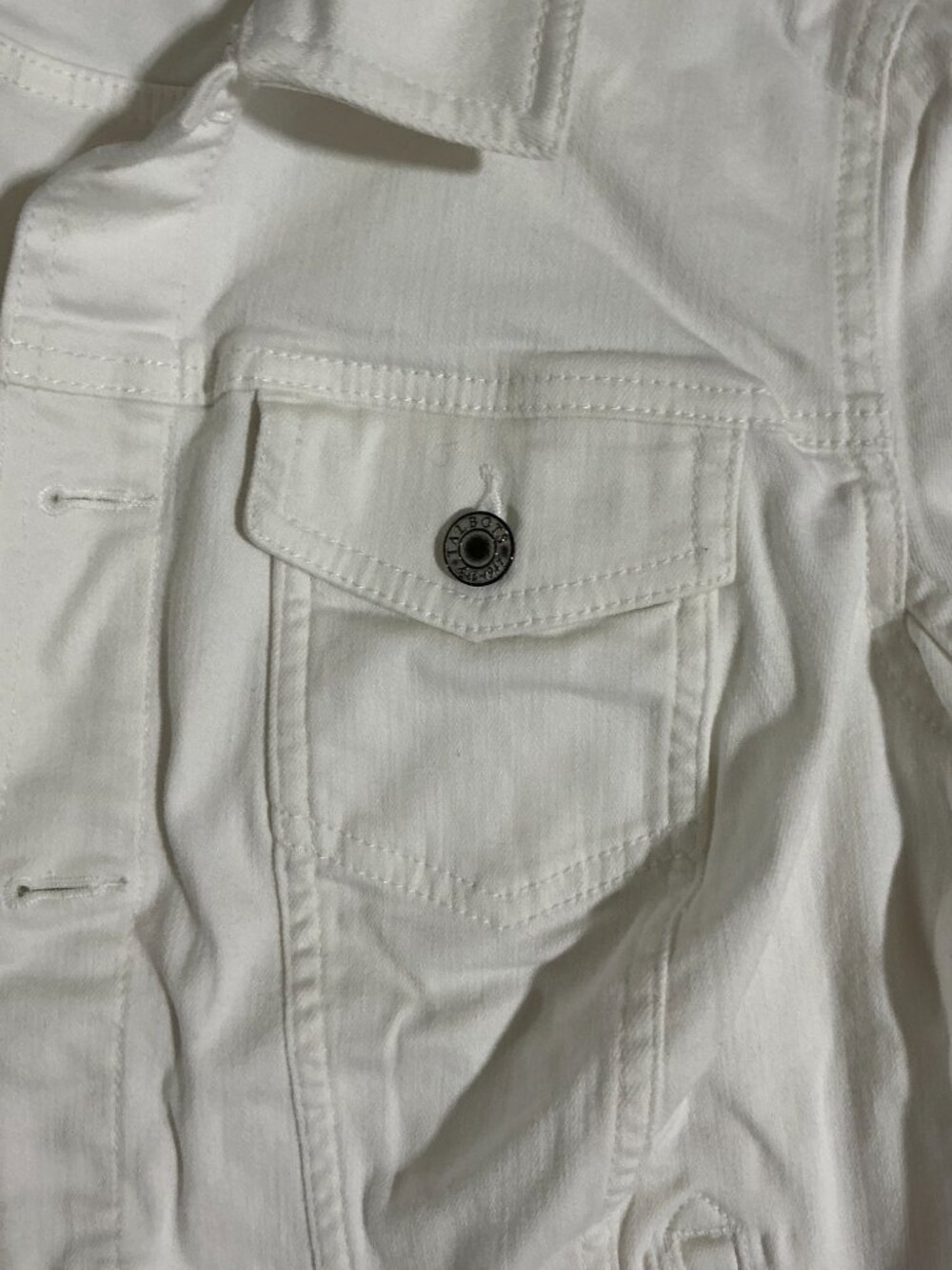 Talbots White Jean Jacket Size M - Picture 2 of 4
